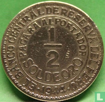 Peru ½ sol de oro 1944 (without letter - type 2 - 7.32 g) - Image 1