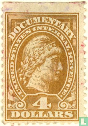 Liberty - Documentary Stamp (zonder series 1914) 4 $
