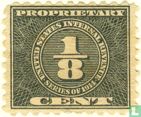 Cijfer (Proprietary Stamp) 1/8 C