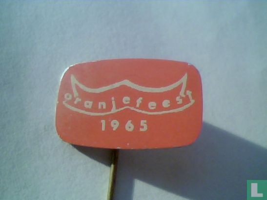Oranjefeest 1965 (rechthoek) [wit op oranje]
