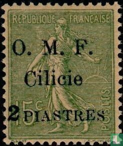 Sower, with overprint 