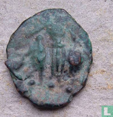Kushan   (Greco-India, Indo-Scythia)  AE drachme   90 - 100 - Image 2