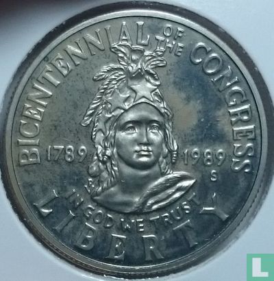 États-Unis ½ dollar 1989 (BE) "Bicentennial of the United States Congress" - Image 1