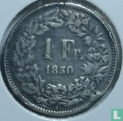 Zwitserland 1 franc 1850 - Afbeelding 1