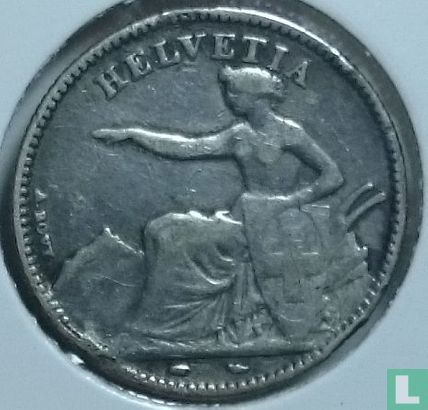 Switzerland 1 franc 1850 - Image 2