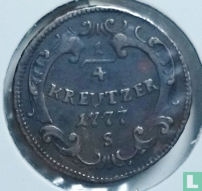 Austria ¼ kreutzer 1777 (type 2) - Image 1