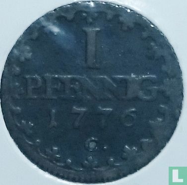 Saksen-Albertine 1 pfennig 1776 - Afbeelding 1