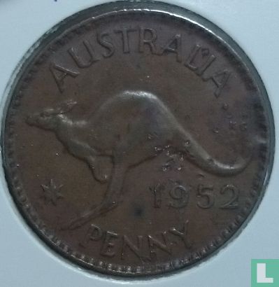 Australië 1 penny 1952 (met punt - Perth) - Afbeelding 1