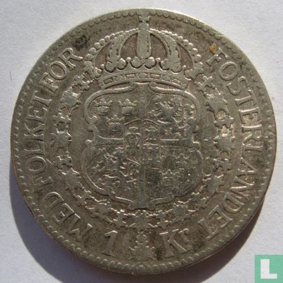 Zweden 1 krona 1918 - Afbeelding 2