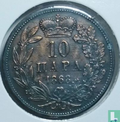 Serbien 10 Para 1868 - Bild 1