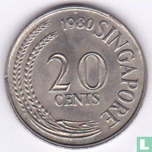 Singapour 20 cents 1980 - Image 1