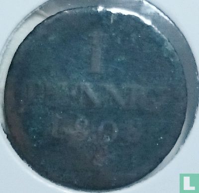 Saxe-Albertine 1 pfennig 1808 - Image 1