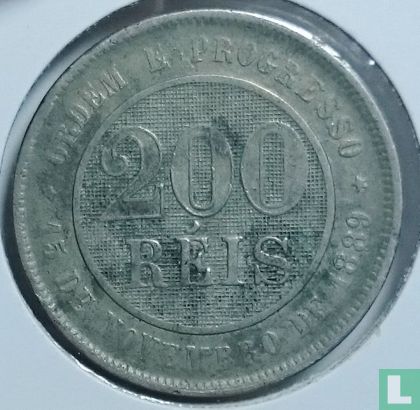 Brasilien 200 Réis 1898 - Bild 2