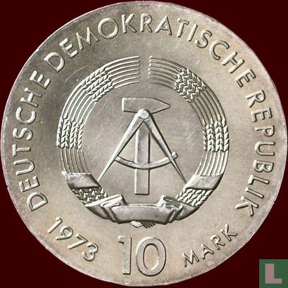 DDR 10 Mark 1973 "75th anniversary Birth of Bertolt Brecht" - Bild 1
