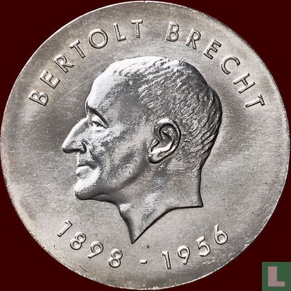 DDR 10 Mark 1973 "75th anniversary Birth of Bertolt Brecht" - Bild 2