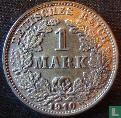Empire allemand 1 mark 1910 (G) - Image 1