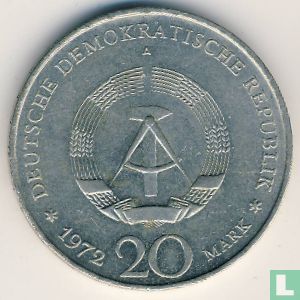 DDR 20 mark 1972 "Wilhelm Pieck" - Afbeelding 1