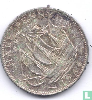 Groot Brittannie 1/2 penny 1966 vernikkeld - Afbeelding 1