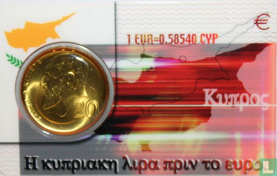 Cyprus 20 cents 2001 (coincard) - Afbeelding 2