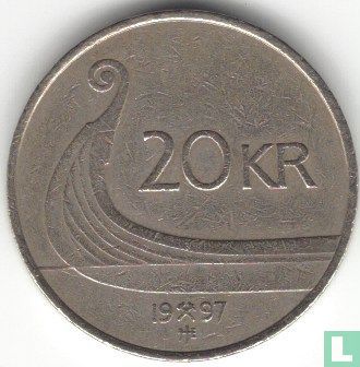 Norwegen 20 Kroner 1997 - Bild 1