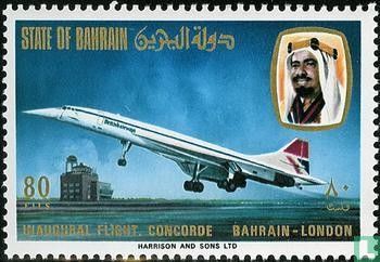 Eerste Concorde vlucht van Bahrein naar Londen