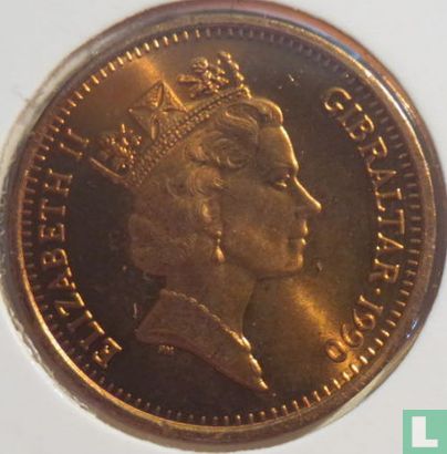 Gibraltar 2 pence 1990 (AA) - Afbeelding 1