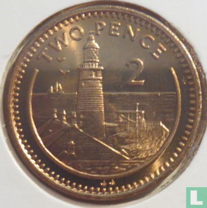 Gibraltar 2 pence 1990 (AA) - Afbeelding 2