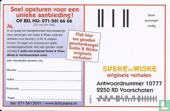 Aanvraagkaart Suske en Wiske Originele verhalen  - Image 2