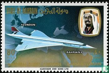 Eerste Concorde vlucht van Bahrein naar Londen