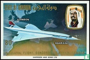 Eerste Concorde vlucht van Bahrein naar Londen 