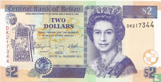 Belize 2 Dollars 2011 - Image 1