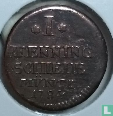 Brunswick-Lunebourg-Calenberg-Hanovre 1 pfenning 1784 (type 1) - Image 1