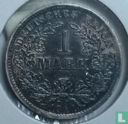 Empire allemand 1 mark 1911 (D) - Image 1