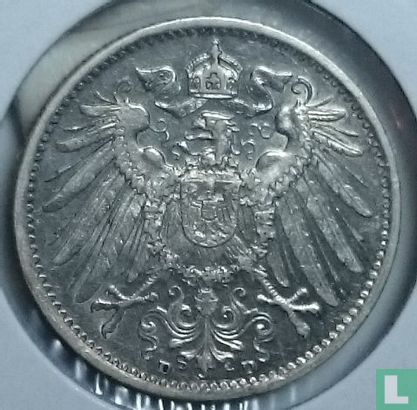 Empire allemand 1 mark 1911 (D) - Image 2