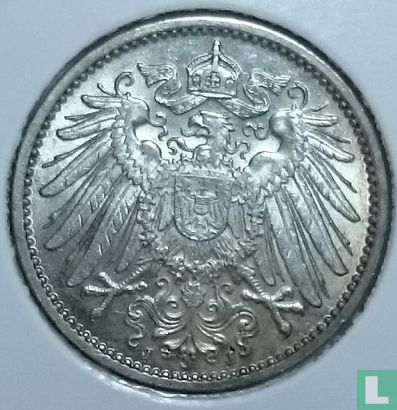 Duitse Rijk 1 mark 1905 (J) - Afbeelding 2