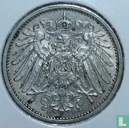Empire allemand 1 mark 1908 (E) - Image 2