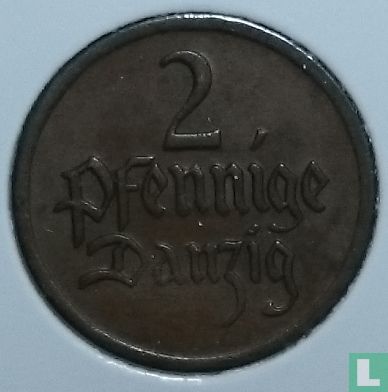Danzig 2 pfennige 1923 - Afbeelding 2