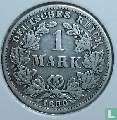 Empire allemand 1 mark 1880 (G) - Image 1