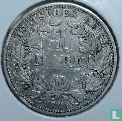 Empire allemand 1 mark 1891 (A) - Image 1