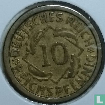 Duitse Rijk 10 reichspfennig 1924 (F) - Afbeelding 2