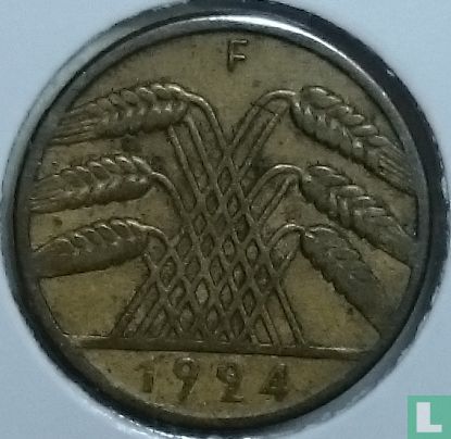 Deutsches Reich 10 Reichspfennig 1924 (F) - Bild 1