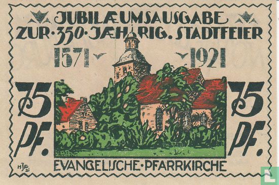Angerburg, Stadt 1921 75 Pf. - Afbeelding 2