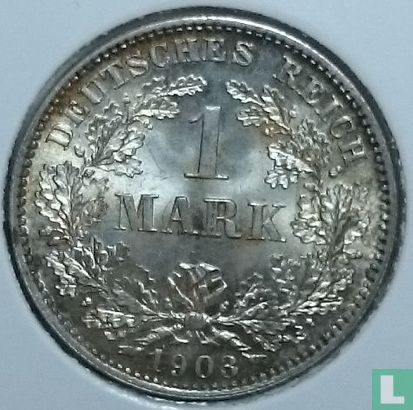 Empire allemand 1 mark 1903 (E) - Image 1