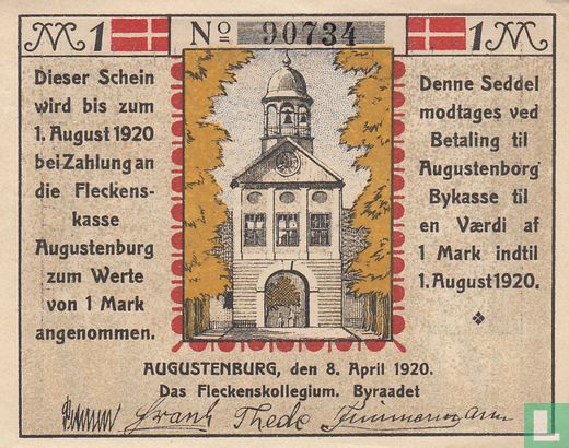 Augustenburg, Stadt 1 Mark 1920 - Image 1