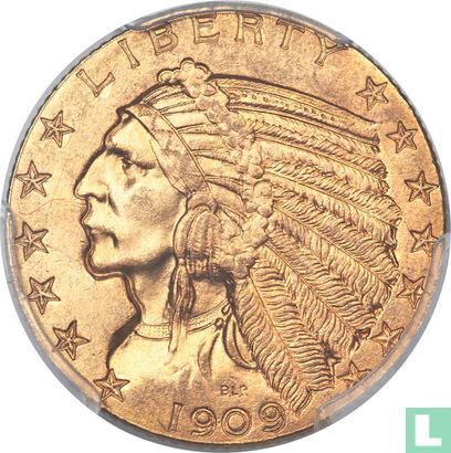 United States 5 dollars 1909 (D) - Image 1