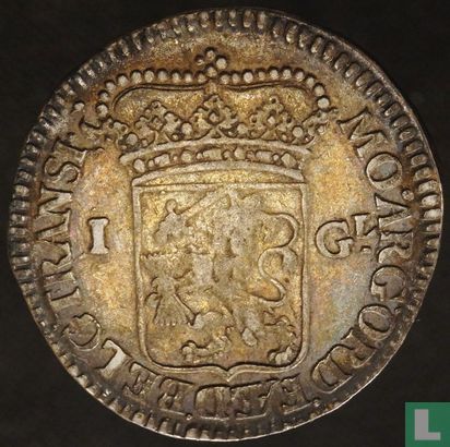 Overijssel 1 gulden 1735 (kraanvogel) - Afbeelding 2