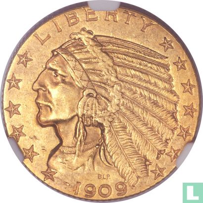 United States 5 dollars 1909 (O) - Image 1