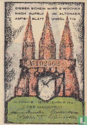 Altona a/d Elbe, Ville - 80 Pfennig 1921 - Image 1