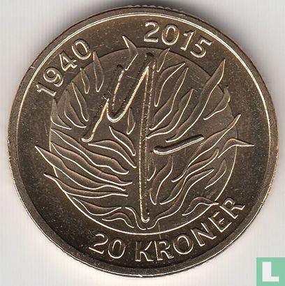 Denemarken 20 kroner 2015 "75th Anniversary of the Birth of Queen Margrethe II" - Afbeelding 1