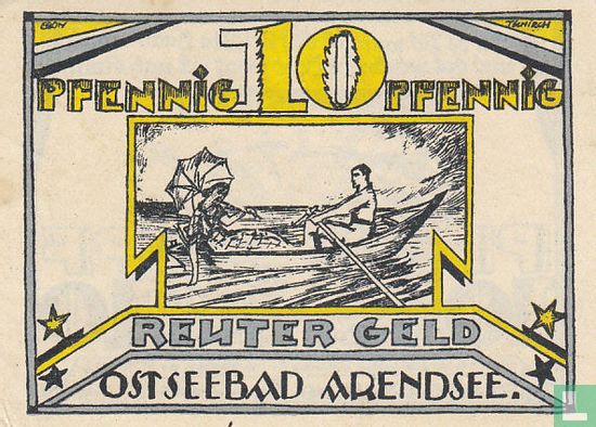 Arendsee, Ostseebad - Reutergeld - 10 Pfennig ND. (1922) - Afbeelding 2
